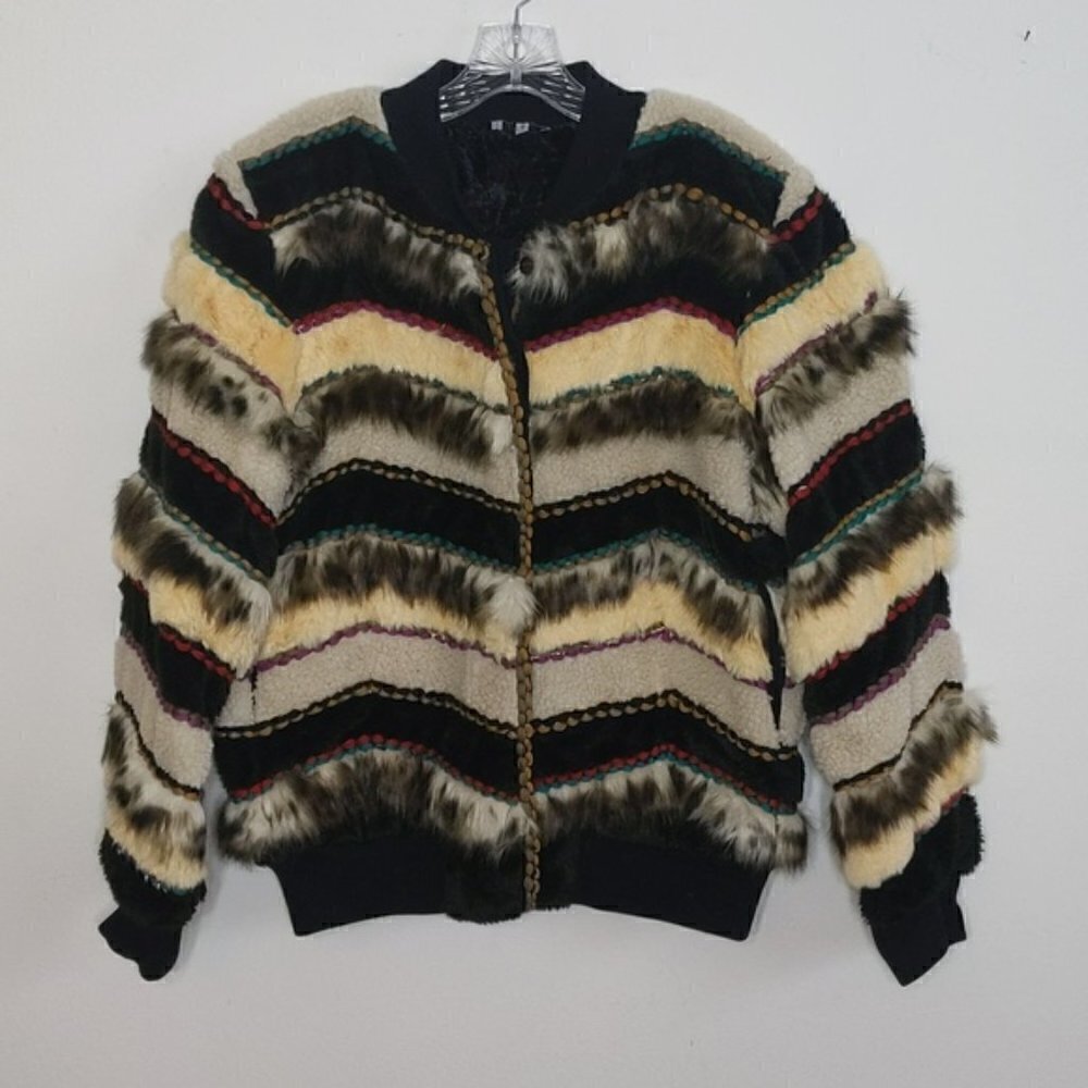 Anthropologie Conditions Apply Textured Trieste Bomber Jacket Coat